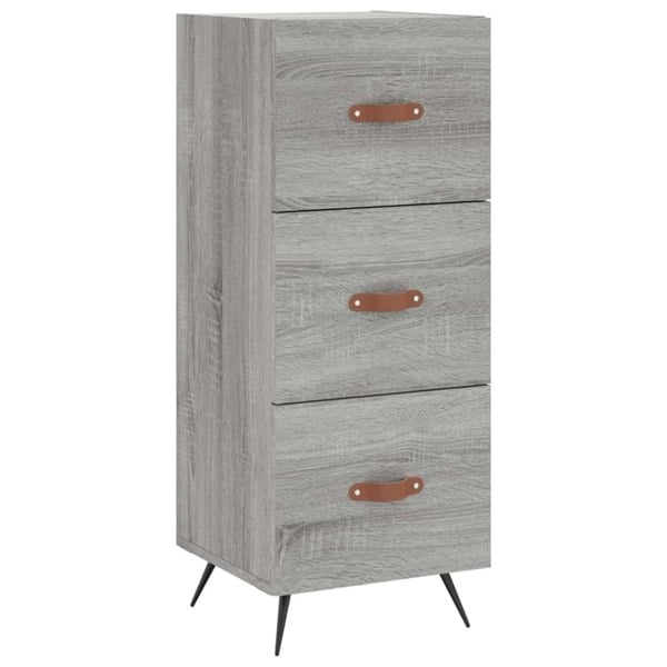Berkfield Highboard Grey Sonoma 34.5x34x180 cm Engineered Wood