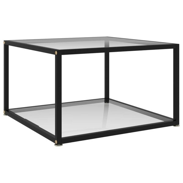 Berkfield Coffee Table Transparent 60x60x35 cm Tempered Glass