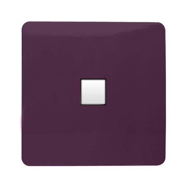 Trendi Switch 1 Gang RJ45 Cat 6 Modern Designer PC Ethernet Socket in Plum Purple
