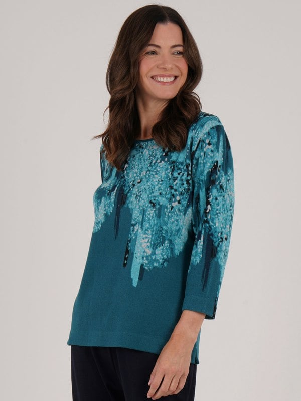 TIGI-Wear Splash Border Print Top