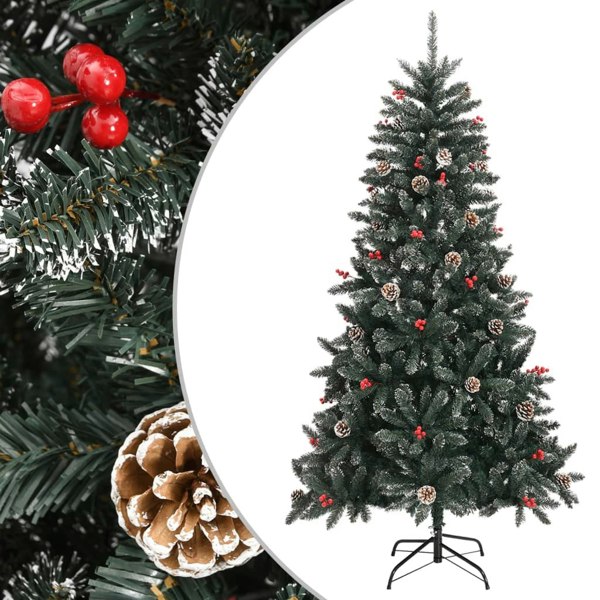 Berkfield Artificial Christmas Tree with Stand Green 180 cm PVC