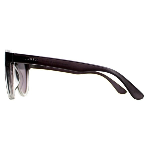 Serengeti Sunglasses Kingman SS572005 Shiny Black to Clear Saturn Polarized Smoke