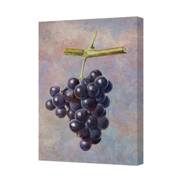 Benjamin Tate Design Grape Cluster Canvas Wall Art Print On Deep Wooden Frame