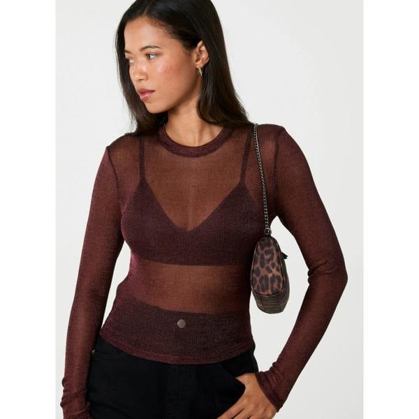 Pink Vanilla Sparkle Fine Knit Top