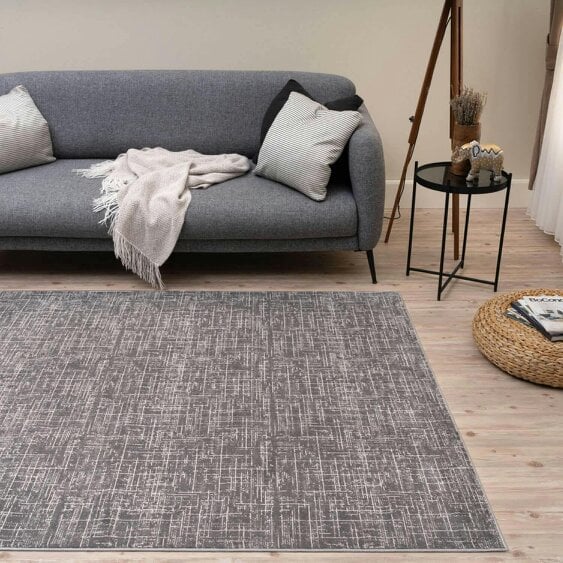 The Rugs Rustic Grey Scandi Design Rug