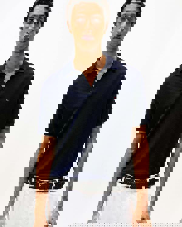 Tommy Hilfiger Essential Cotton Mens Knitted Polo - Desert Sky