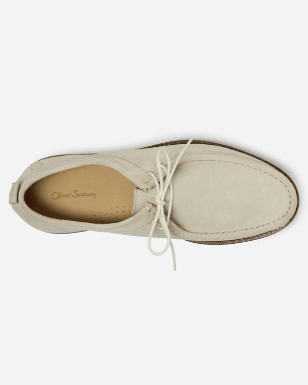 Oliver Sweeney Marana Calf Suede Mens Moccasin Shoes - Sand | CHO | Designer Mens Shoes