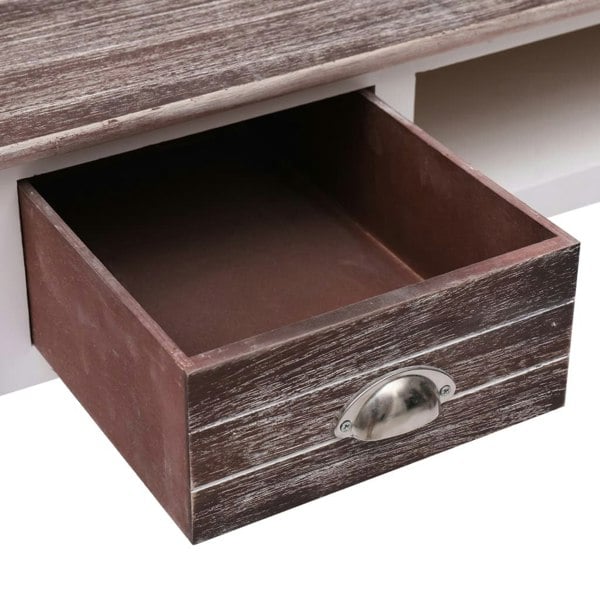 Berkfield Writing Desk Brown 110x45x76 cm Wood