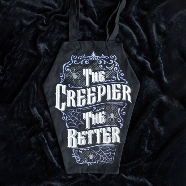 Serano The Creepier the Better Coffin Shaped Tote Bag