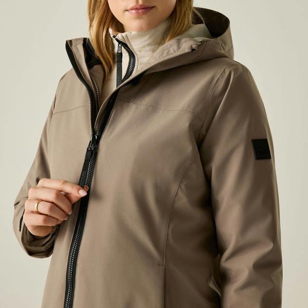 Regatta Womens/Ladies Denbury 3 in 1 Jacket - Mocha/Light Vanilla - 
