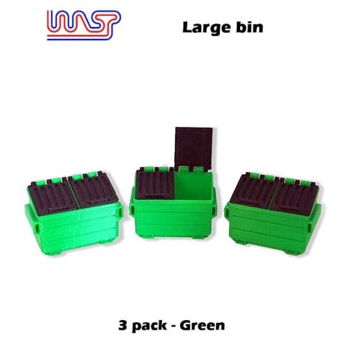 MCSlots Track Side Scenery Slot Car Displays 3 x Green Bins 1:32 Scale New WASP