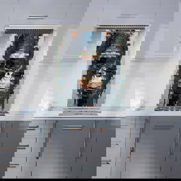 Warren Reed - Designer Gorilla Face Splashart Kitchen Splashback