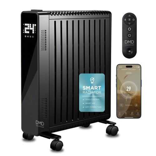 DMD Collective Smart WiFi Electric Radiator Heater with Remote & Timer 2500W