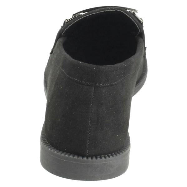 Down to Earth Ladies Down To Earth Black Loafers F80420