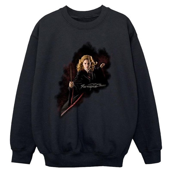 Harry Potter Girls Hermione Fight Like A Girl Sweatshirt - Black