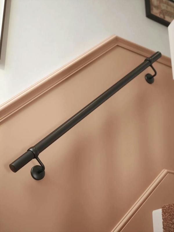 Handrails Direct Kineton Matt Black Straight Flight Handrail