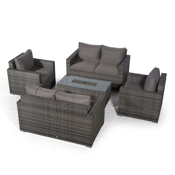 Giardino Sydney 6 Seater Rattan Sofa Set with Drinks Cooler Coffee Table