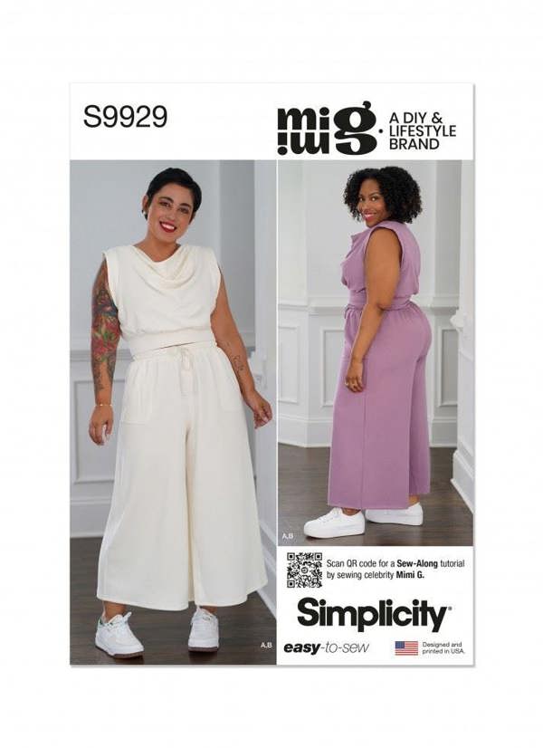 Simplicity Sewing Pattern 9929, Tops, Trousers for Women, AA (XS-S-M-L-XL) - Easy