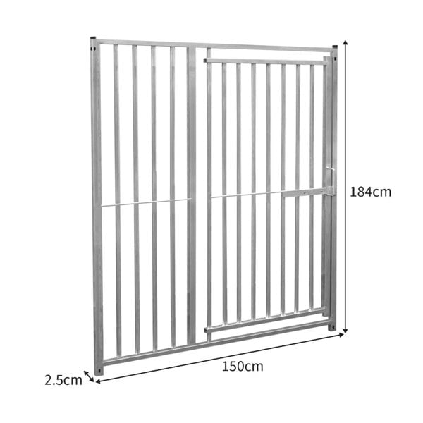 Monstershop 1.5m Dog Run Panel With Door – 8cm Bar Spacing