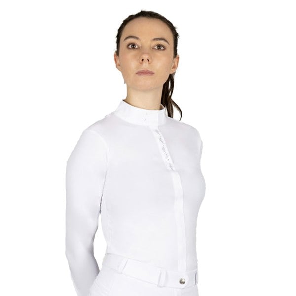 Coldstream Womens Larkhall Diamante Show Shirt - White