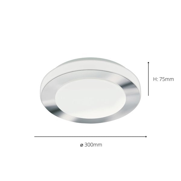 EGLO Carpi LED White/Chrome Round Ceiling Light