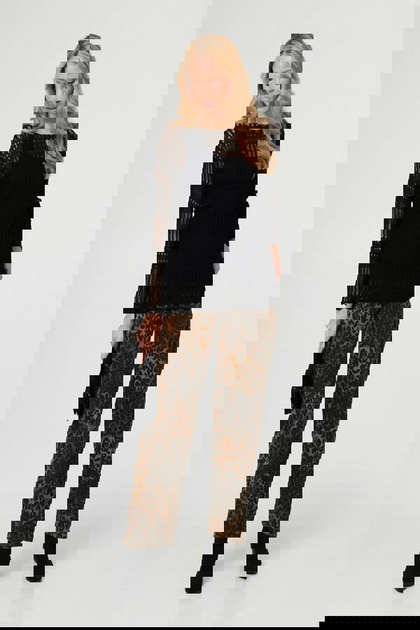 Black | Semi Sheer Mesh Layered Long Sleeve Top
