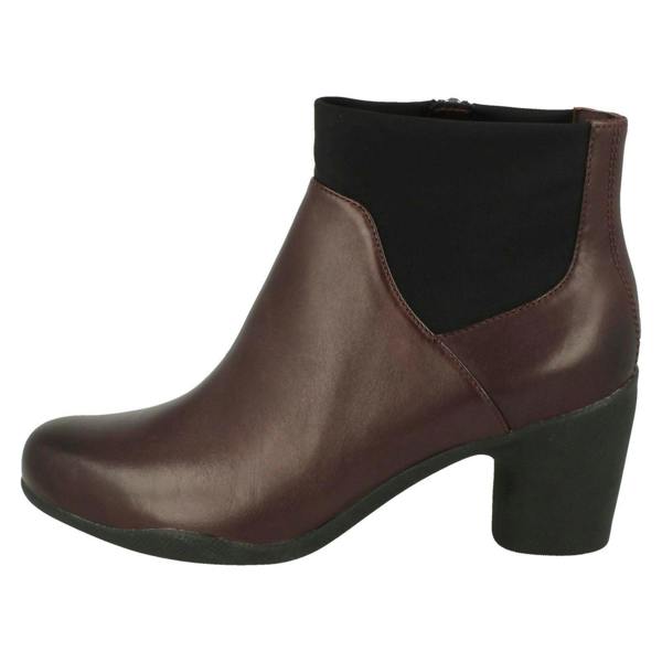 Clarks Ladies Clarks Smart Ankle Boots Un Rosa Mid