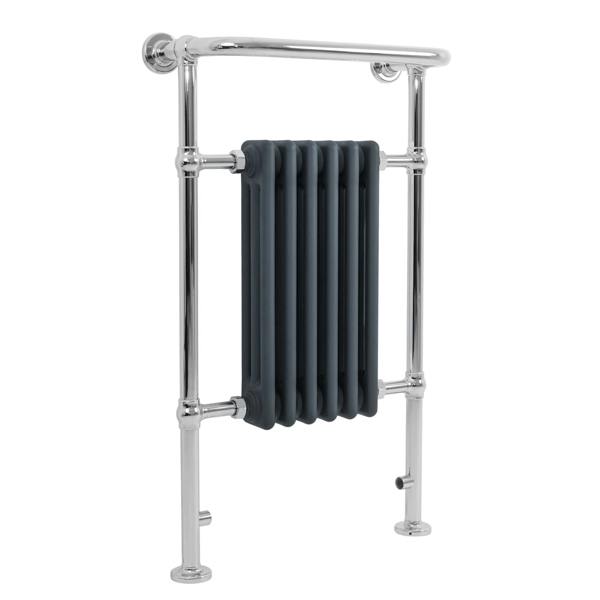 Monstershop Traditional Heated Towel Rail Radiator – 950mm x 570mm  – Anthracite Grey