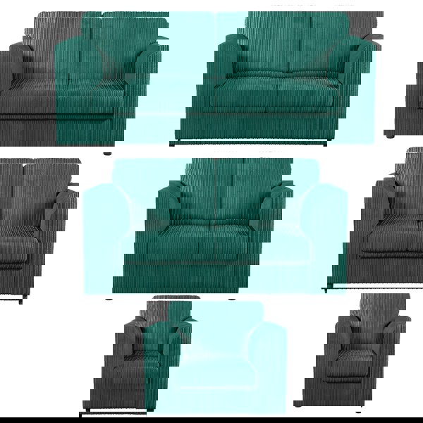 Furnishings For Less Luxor Full Jumbo Cord 3 Piece Suite - Full Back