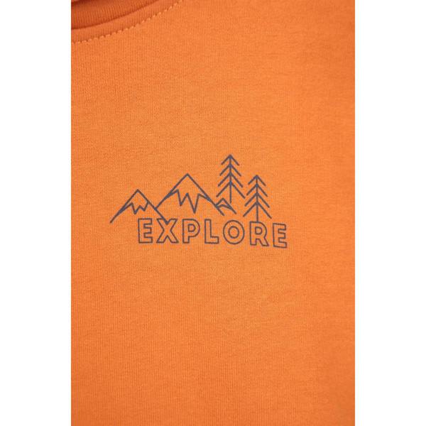 Mountain Warehouse Childrens/Kids Explore Graphic Hoodie - Orange - 
