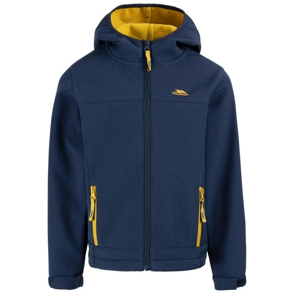 Trespass Childrens/Kids Faster Soft Shell Jacket - Navy/Yellow Sulphur