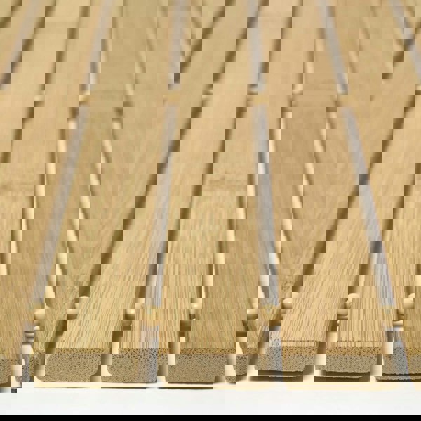 HOMESCAPES Bamboo Bath Mat, 60 x 40 cm