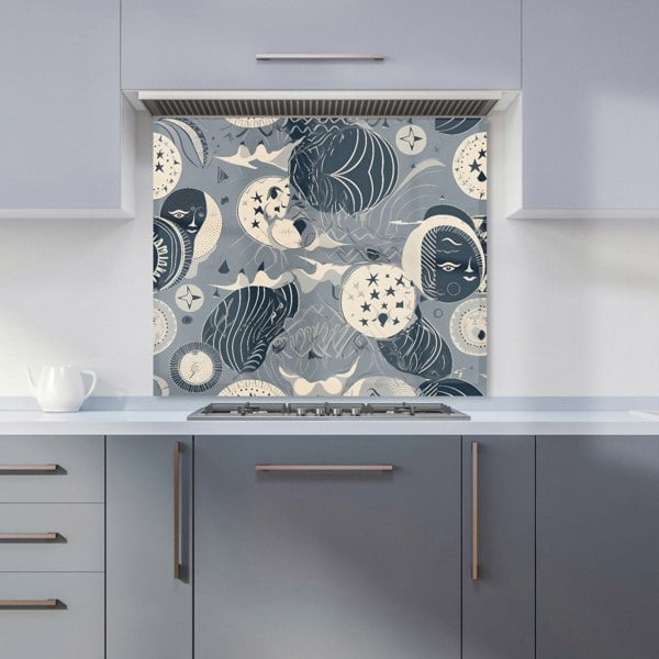 Warren Reed - Designer Abstract Moon and Stars Kitchen Splashback