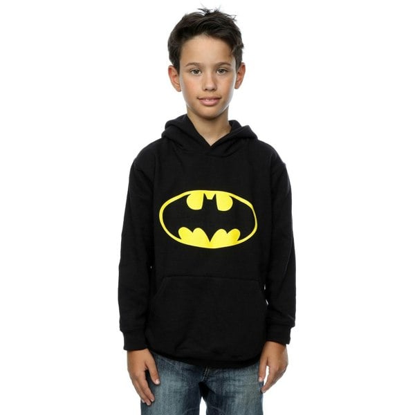 DC Comics Boys Batman Logo Hoodie - Black