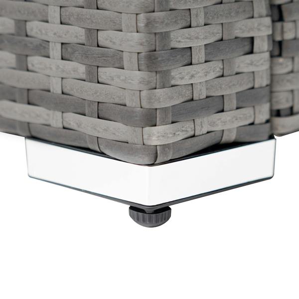 Jardi Rattan Corner Set With Composite Table – Grey