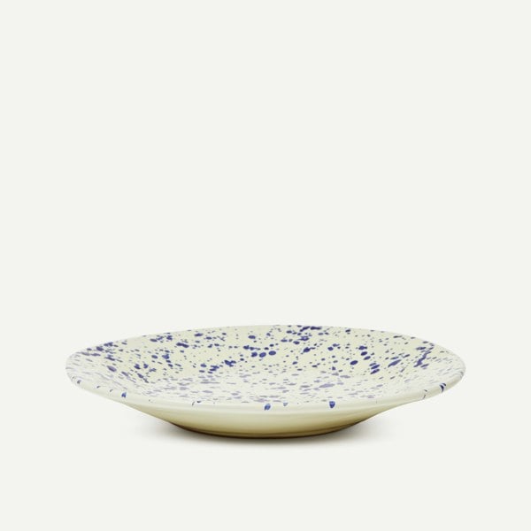 Hot Pottery Shallow Serving Bowl Blueberry