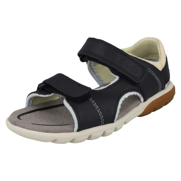 Clarks Boys Clarks Hook And Loop Sandals Rocco Wave K