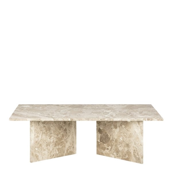 Furniture To Go Vega Rectangular Coffee Table with Brown Marble Top 140cm
