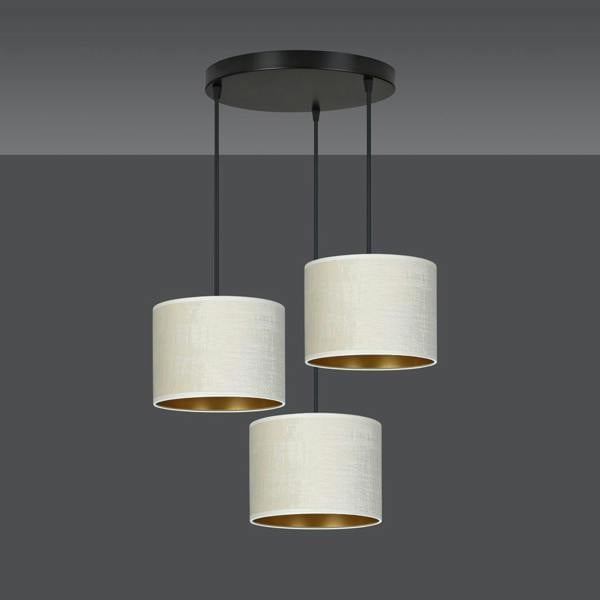 Emibig HILDE Pendant lamp 3 x E27 Black with White Shade