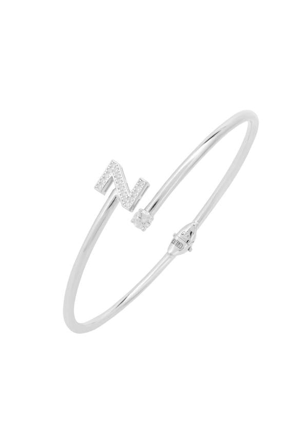 Initial 'Z' silver bracelet.