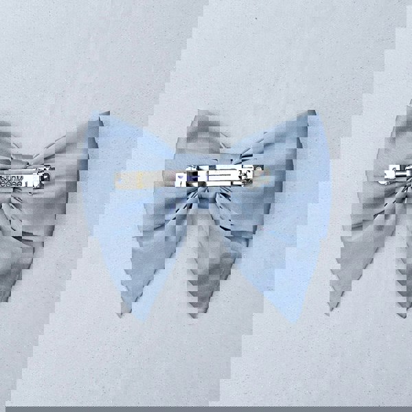 Light Blue Satin Hair Bow Light Blue Hair Clip Barrette