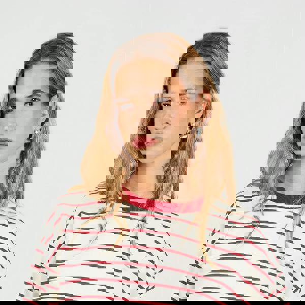 Brave Soul Red Classic Stripe Crew Neck Sweatshirt - Red Image 4