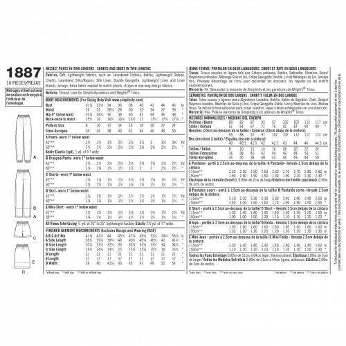 Simplicity Sewing Pattern 1887, Trousers, Shorts, Skirts for Women, 8-10-12-14-16 - Easy