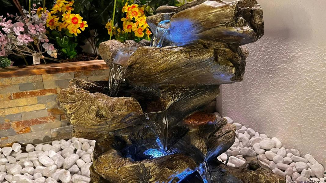 Tranquillity Water Features 5 Tier Wood Cascade Woodland Water Feature