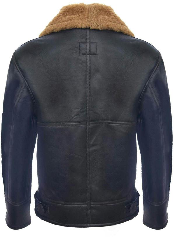 Infinity Leather Mens B3 WW2 Leather Sheepskin Aviator Flying Jacket-Charleston