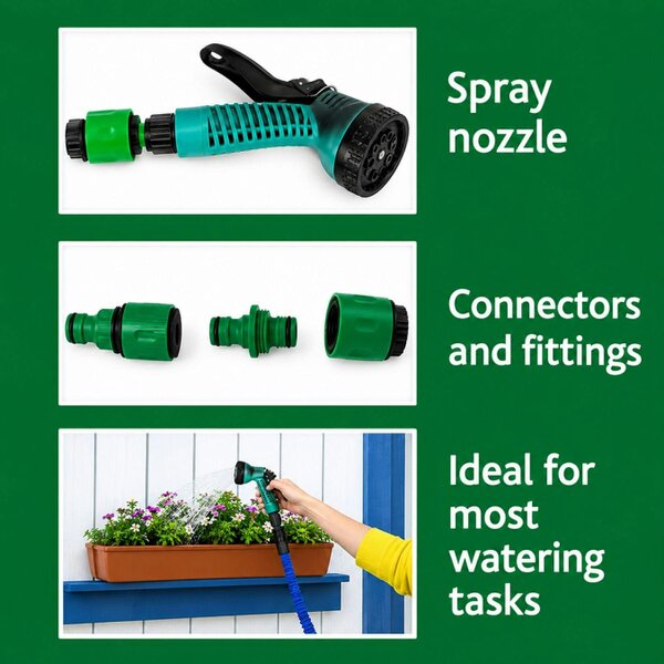 Smart Living Expandable Garden Hose with Spray Nozzle - 25ft & 50ft