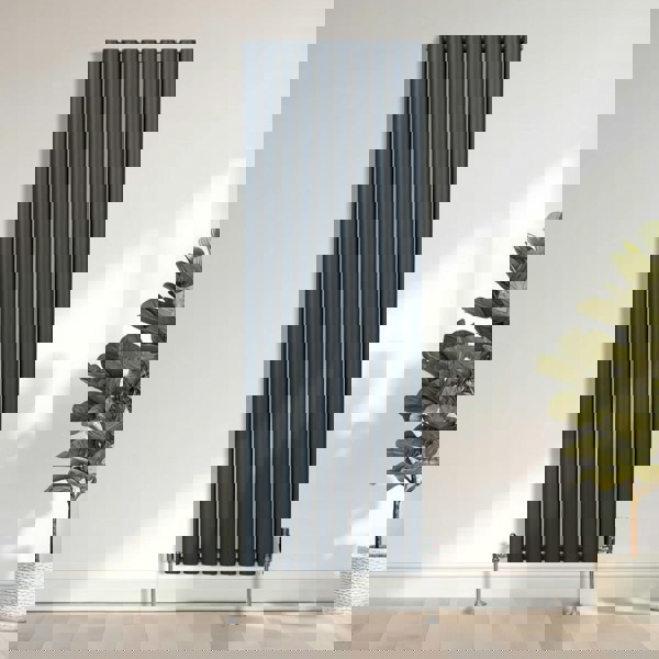 Monstershop Oval Column Radiator – 1800mm x 600mm – Anthracite Grey