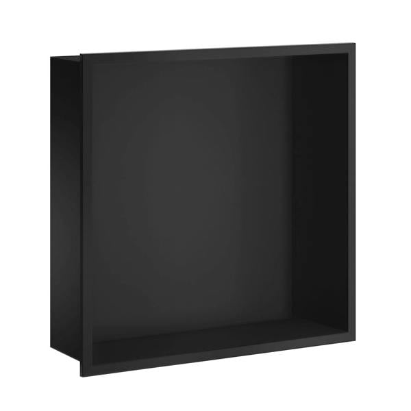 Matt black stainless steel wall niche