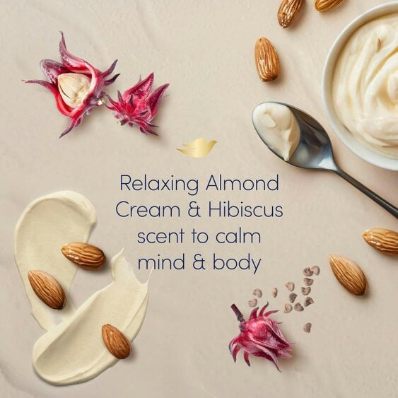 Dove Caring Bath Soak - Almond Cream & Hibiscus, 1/4 Moisturising Cream 3x450ml