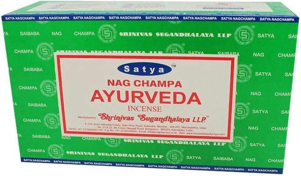 Satya Ayurveda Incense Sticks, 12 x 15g Packs